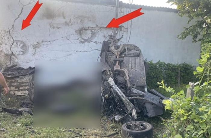 Dörd nəfərin öldüyü “BMW”nin - FOTOLARI